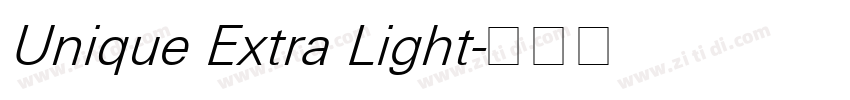 Unique Extra Light字体转换